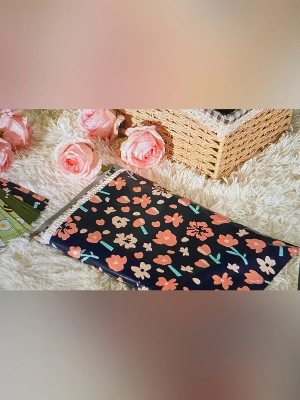25 6” x 9” Floral  Poly Mailers New With Tags